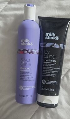 milk_shake Silver Shine Shampoo & Icy Blond Conditioner Set - Purple & Black